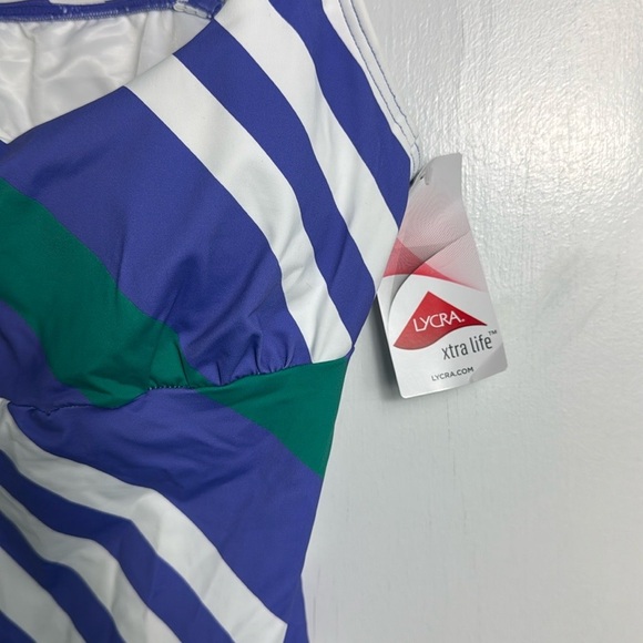 NWT Lands’ End Women's Square Neck Underwire Tankini Swimsuit Top Size 4 - Picture 4 of 11